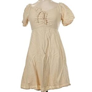 Japna Cream Lenin size M Mini Dress
